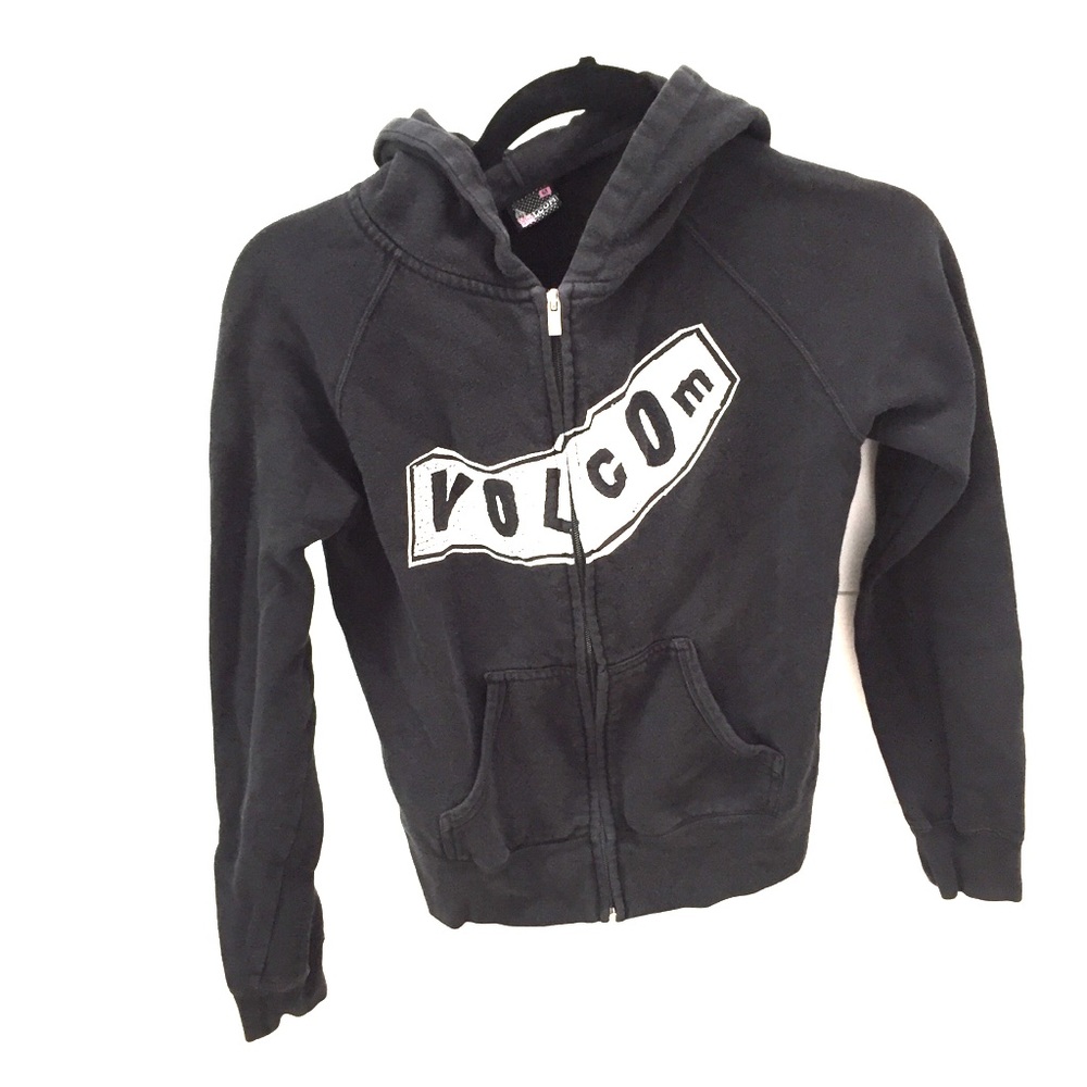 Black Volcom Zip Up